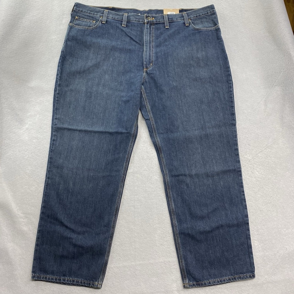 Carhartt Jeans Mens 50x32 Blue Denim Pants Relaxed Fit Straight Leg Holter